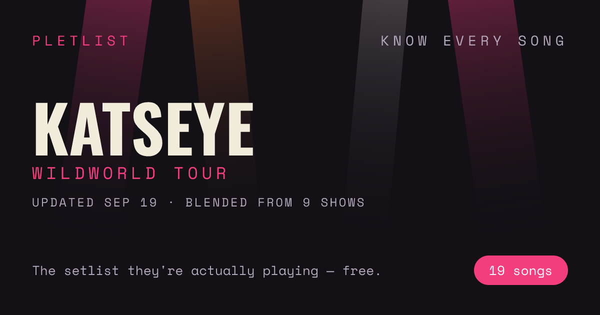 KATSEYE Setlist 2026 WILDWORLD TOUR Song List Playlist Pletlist